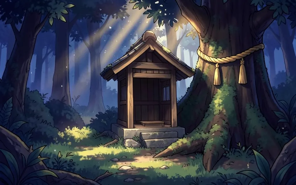 森の祠のイラスト